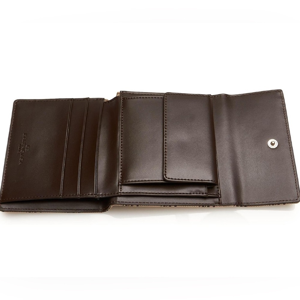 Balenciaga Brown Tri-Fold Wallet Canvas Leather - Picture 11 of 11